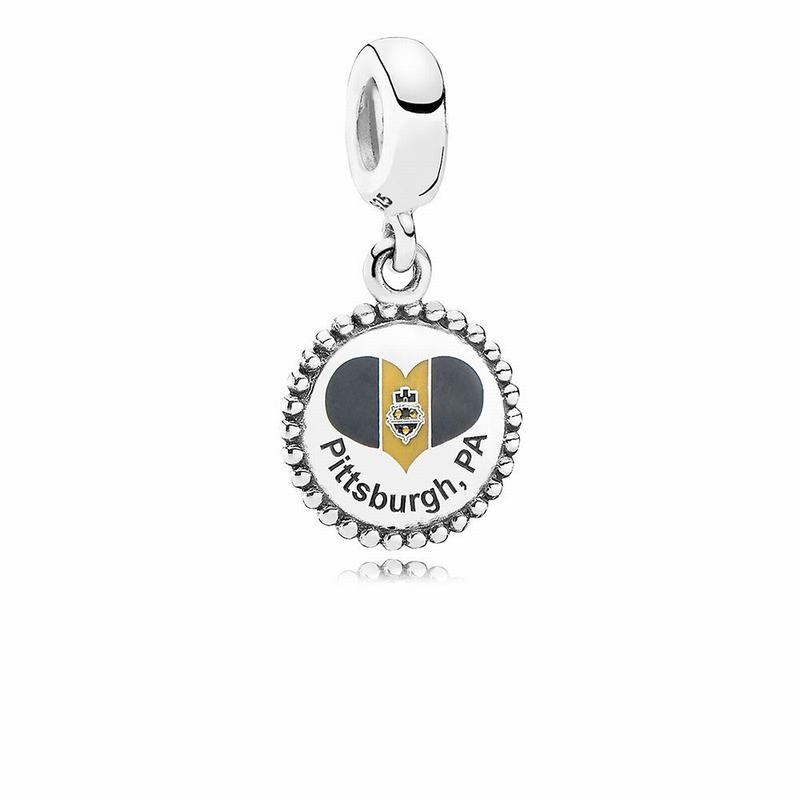 Pandora Australia Pittsburgh Flag Dangle Charm - Sterling Silver | OFEWJI379